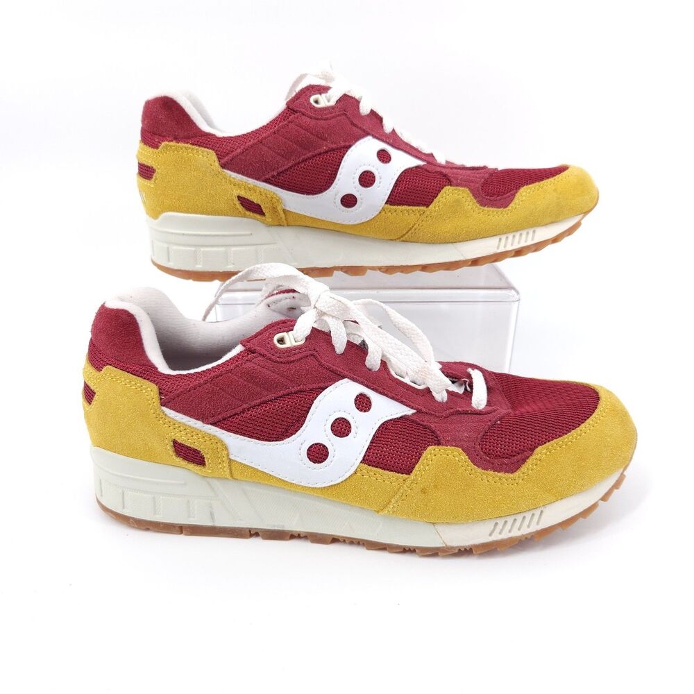 Saucony Red and Yellow Athletic Sneakers